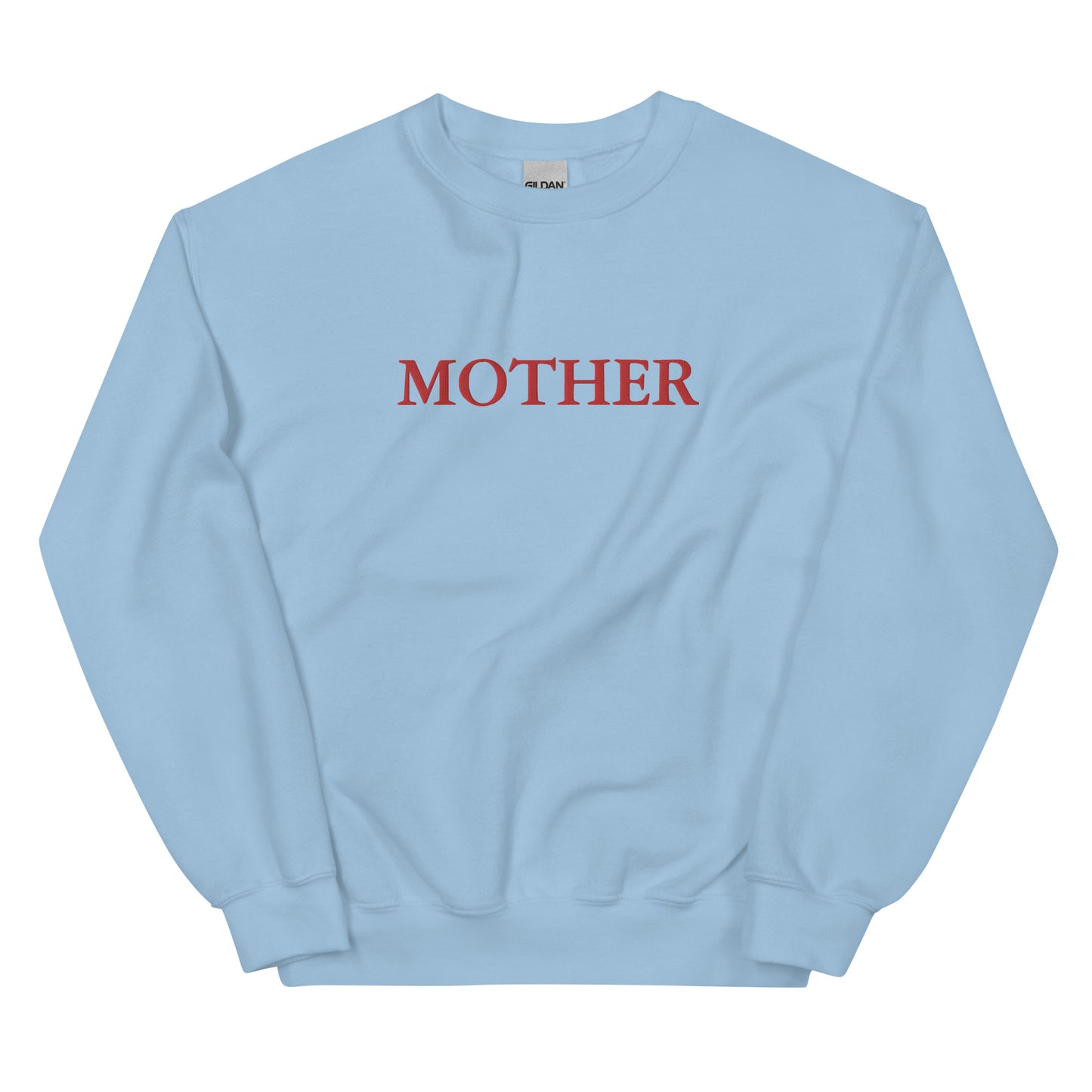 Mother Embroidered Sweatshirt in Red