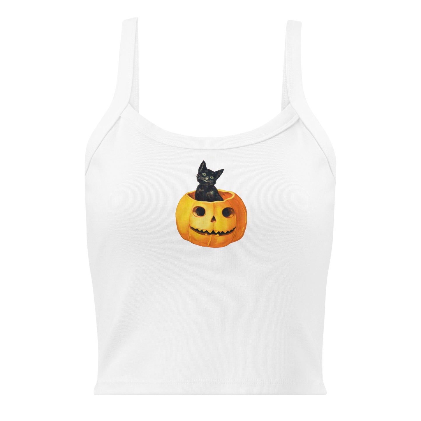 Black Cat in Jack O'Lantern Cami