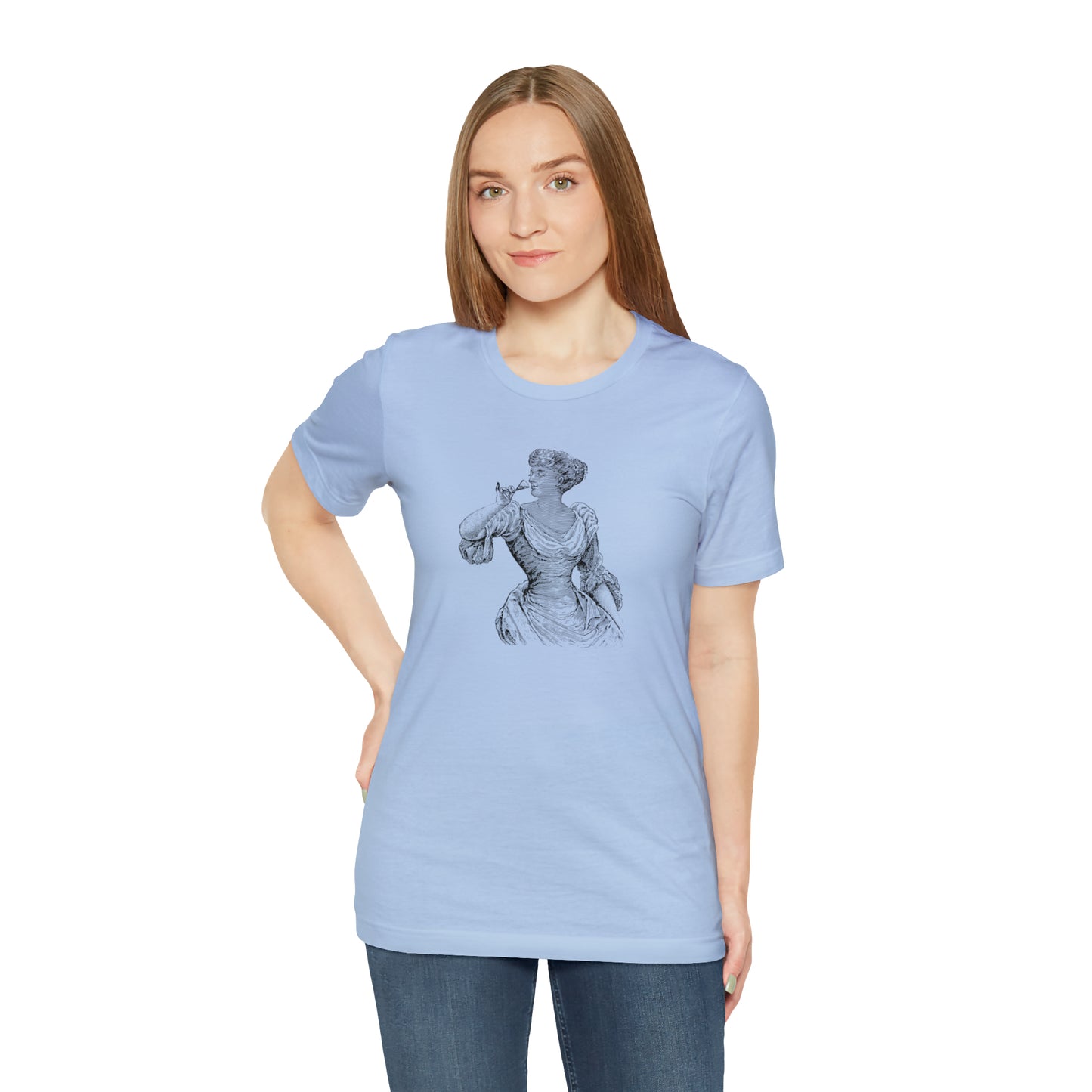 Lady Drinking Champagne Regular Fit Tee