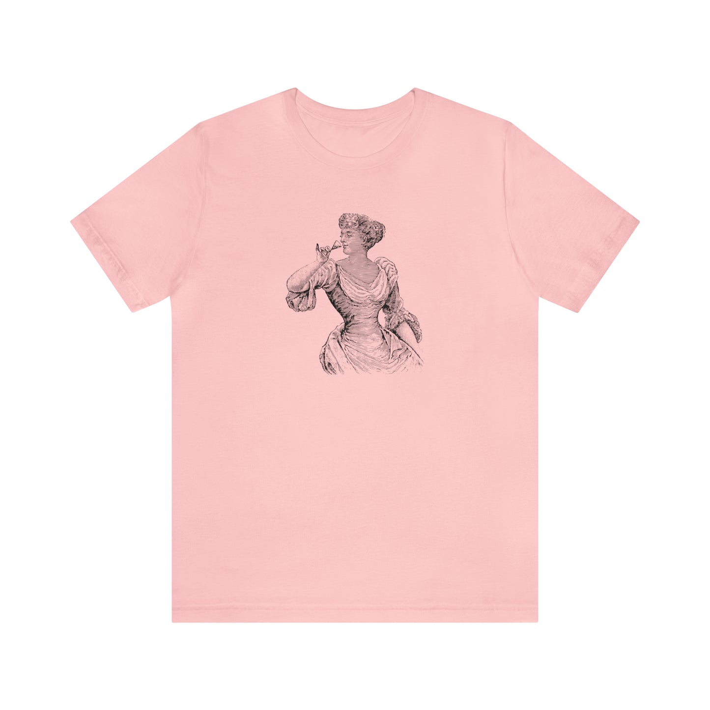 Lady Drinking Champagne Plus Size Tee
