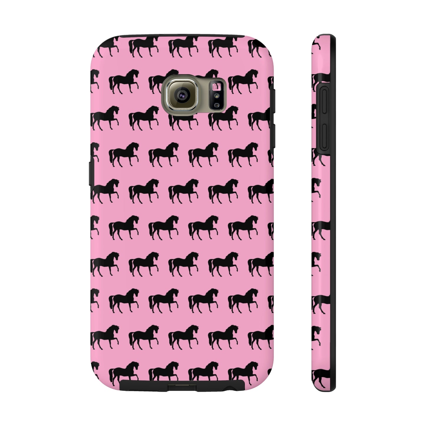 Black Horses Pink Tough Phone Case