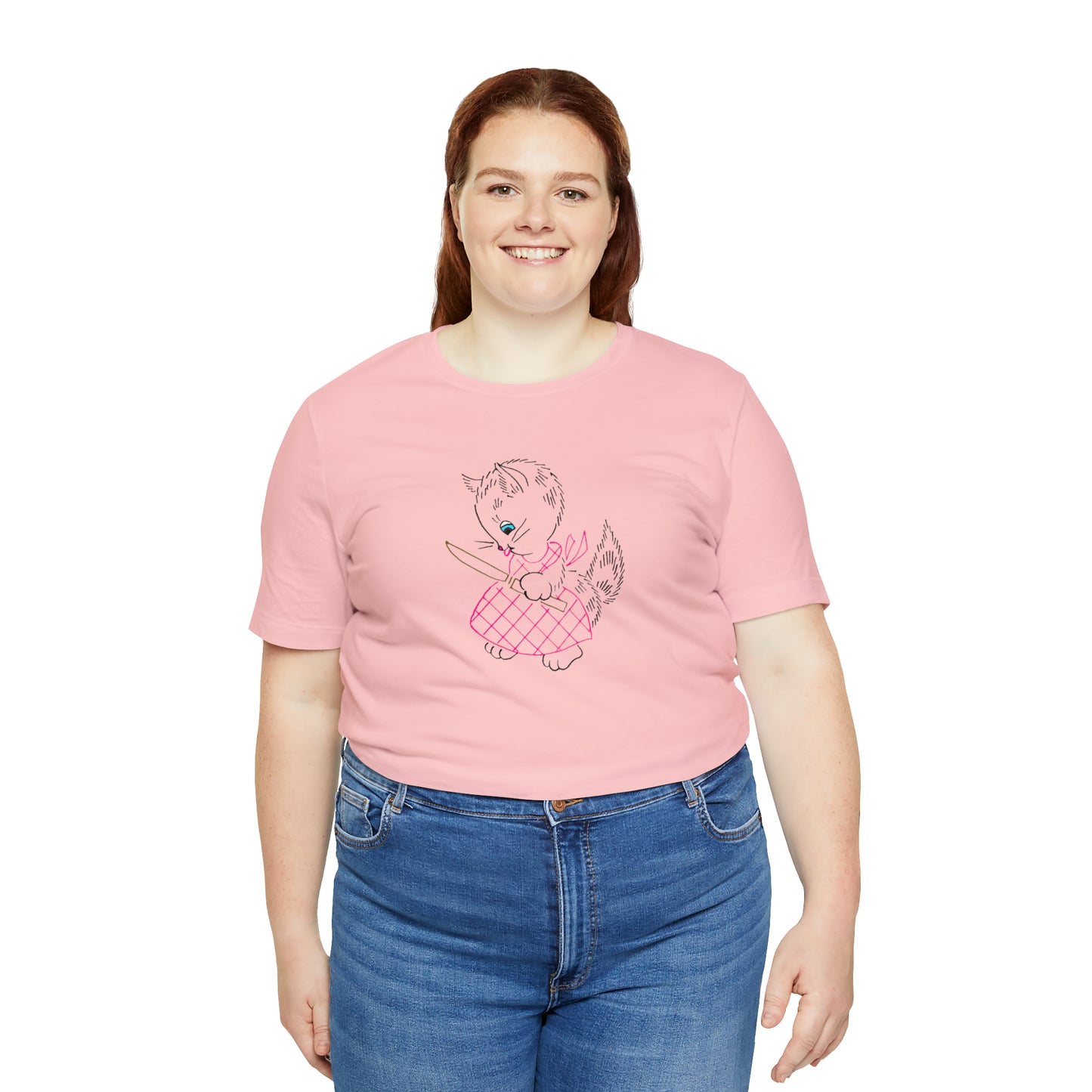 Kitten with Knife Plus Size Tee