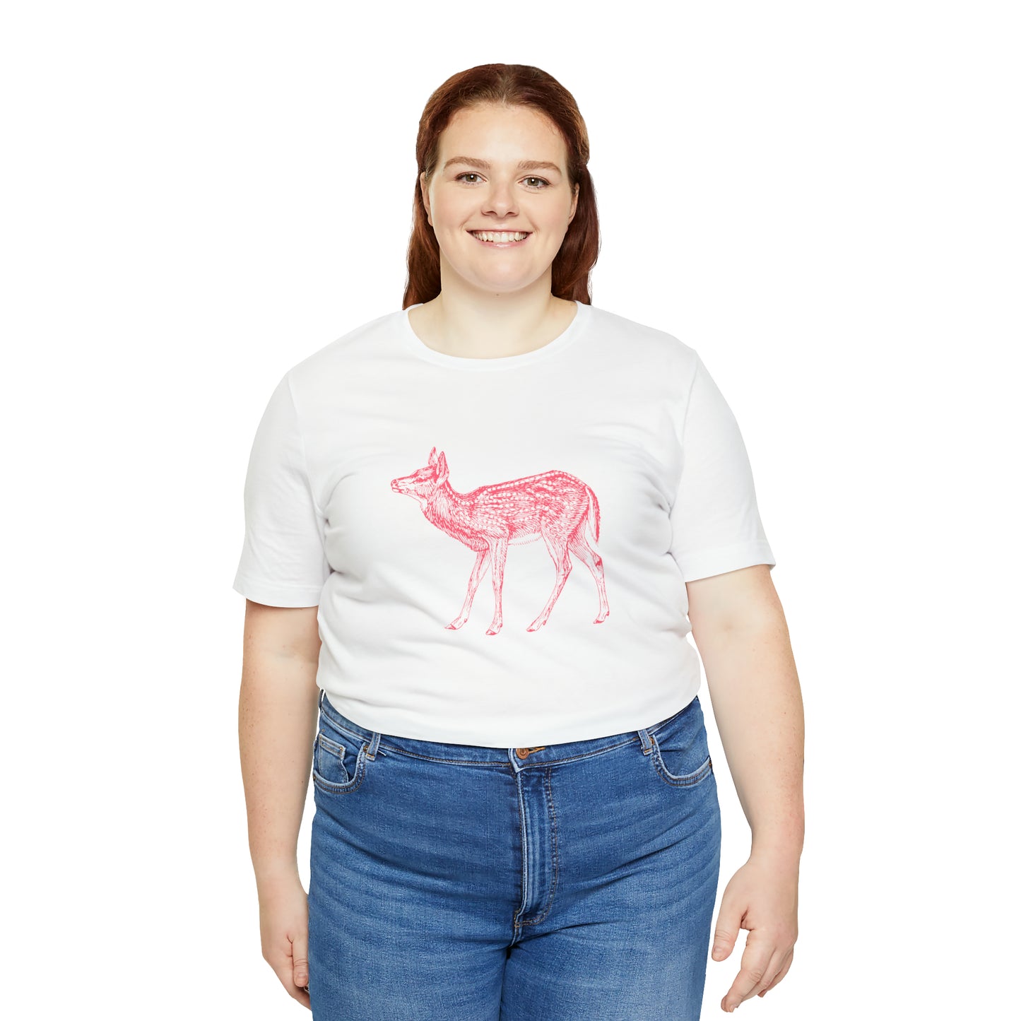 Pink Deer Plus Size Tee