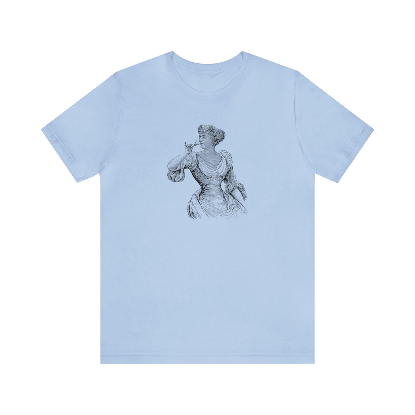 Lady Drinking Champagne Plus Size Tee