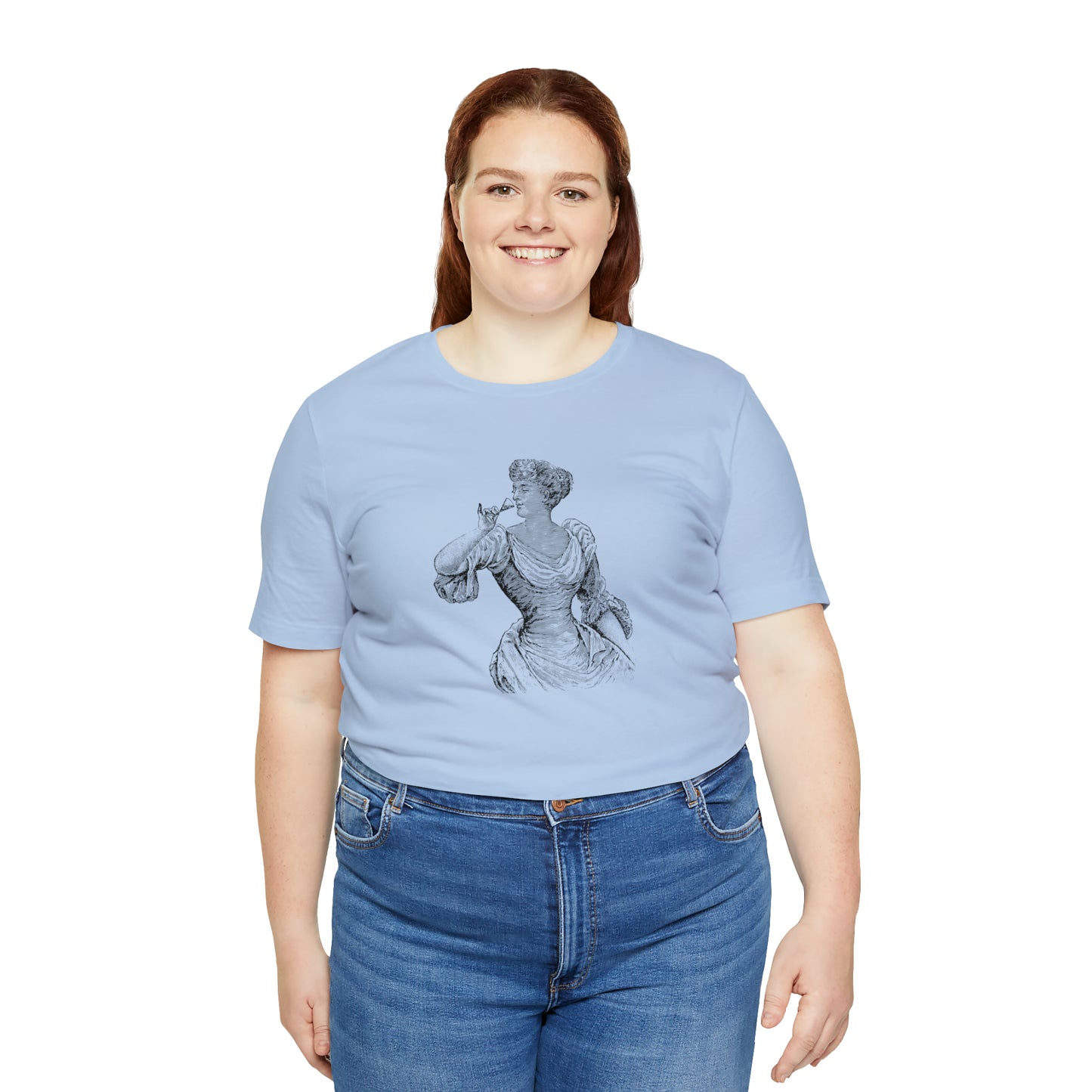 Lady Drinking Champagne Plus Size Tee