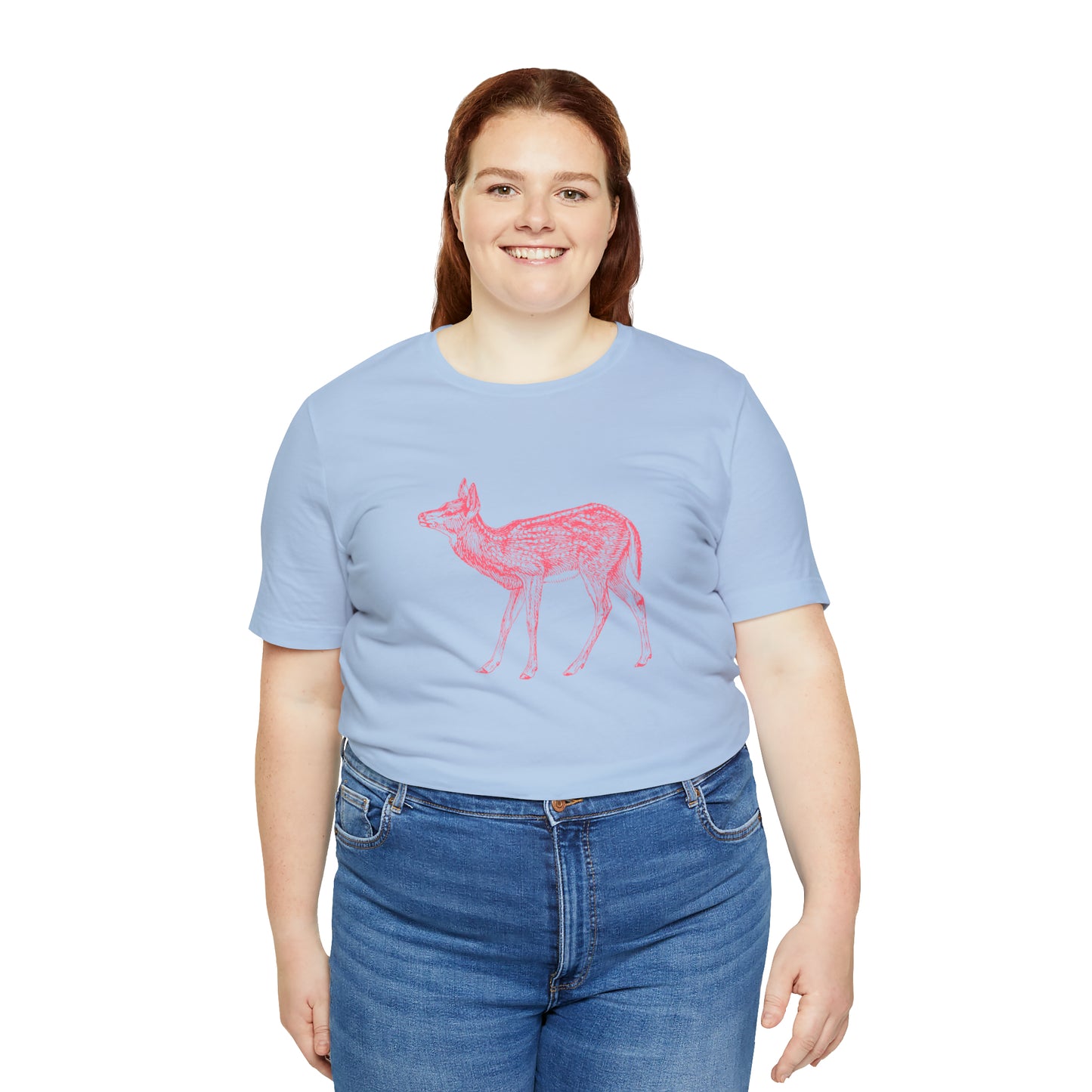 Pink Deer Plus Size Tee