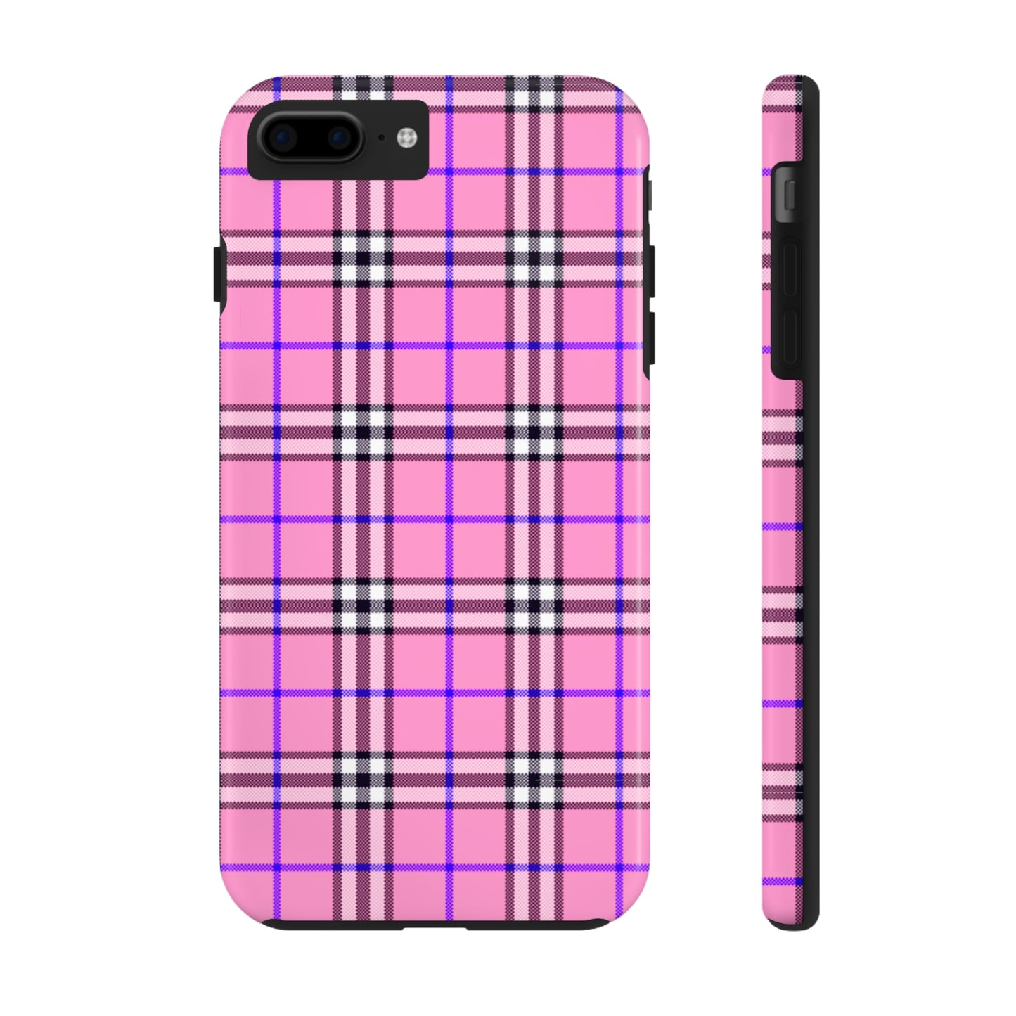 Pink Plaid Tough Phone Case