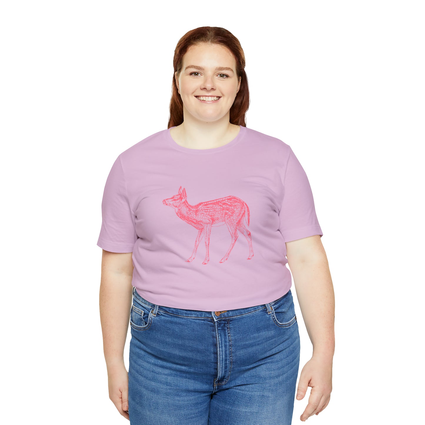 Pink Deer Plus Size Tee