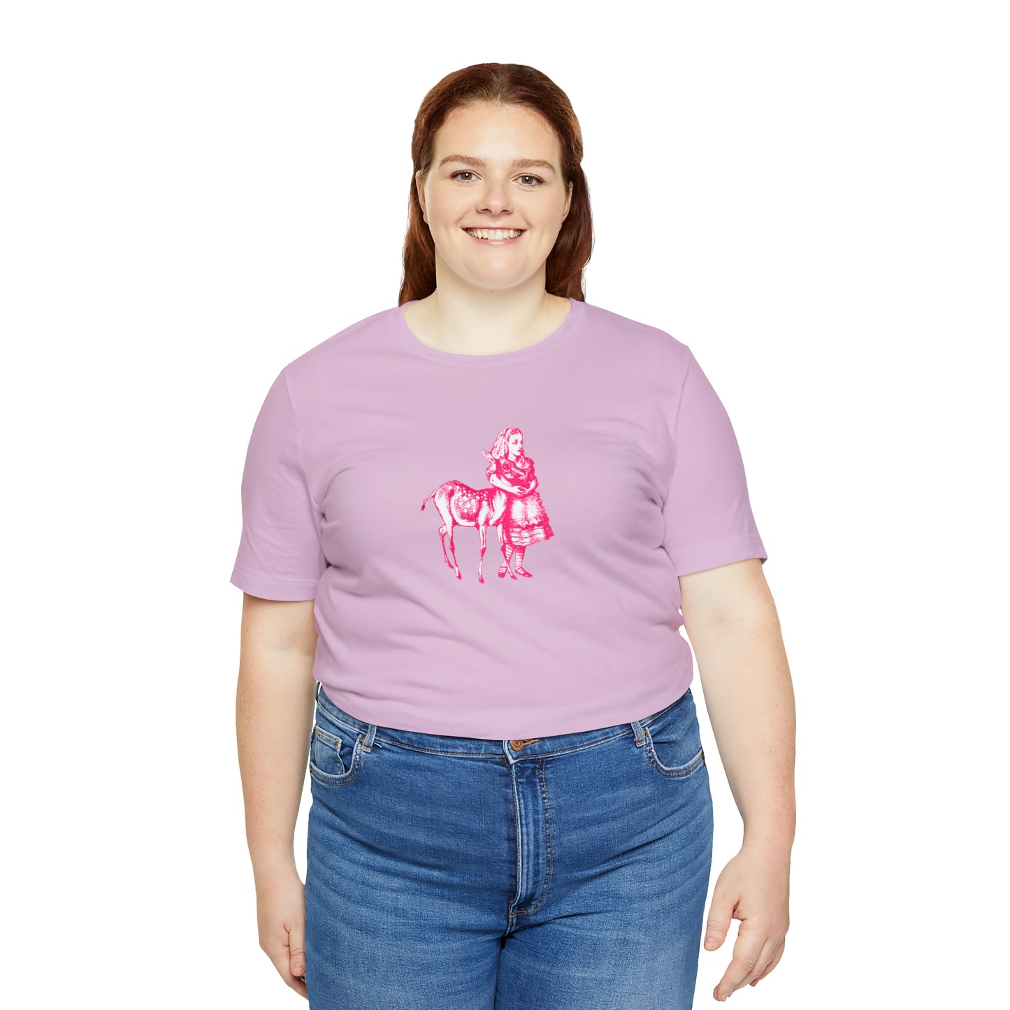 Pink Alice and Fawn Tee Plus Size