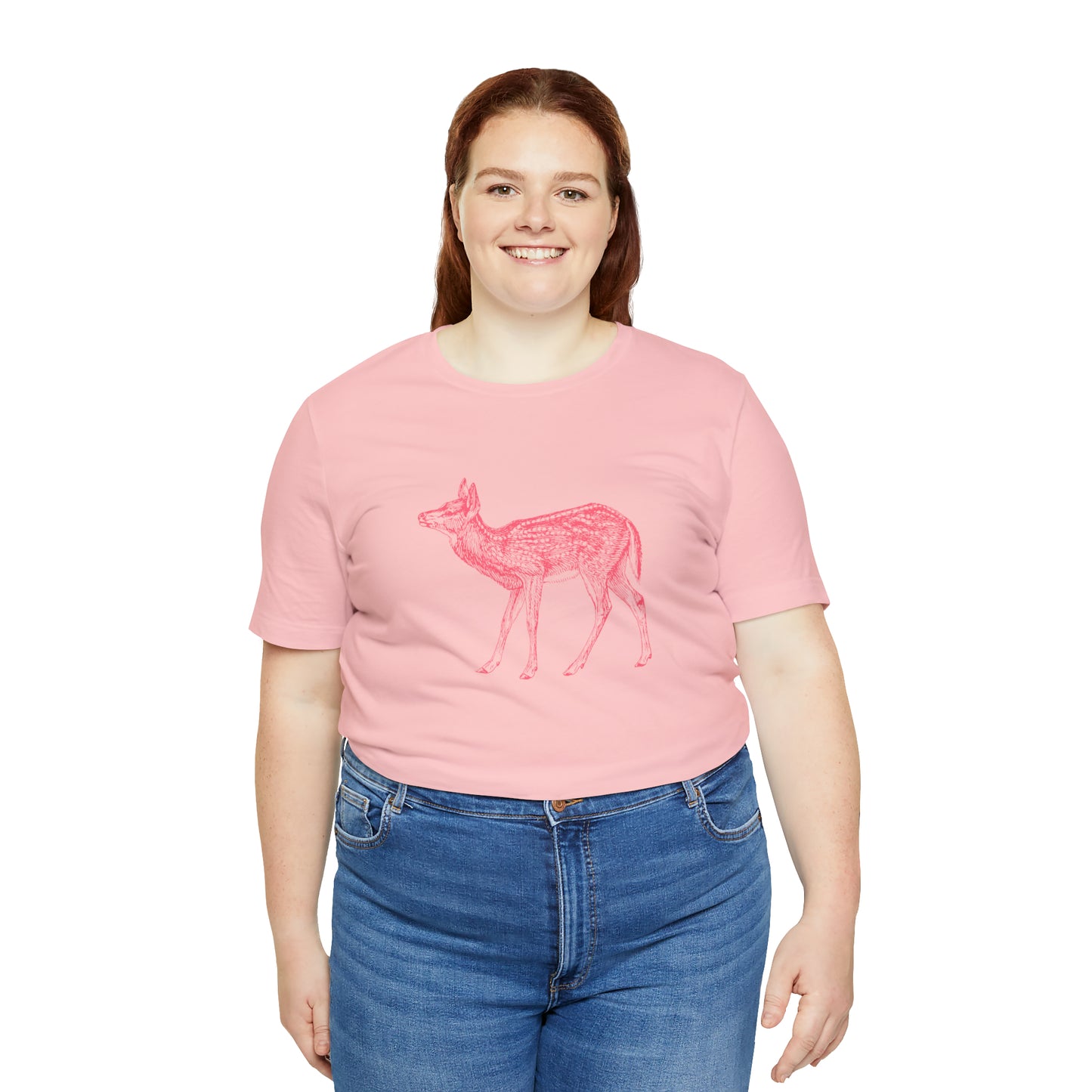 Pink Deer Plus Size Tee