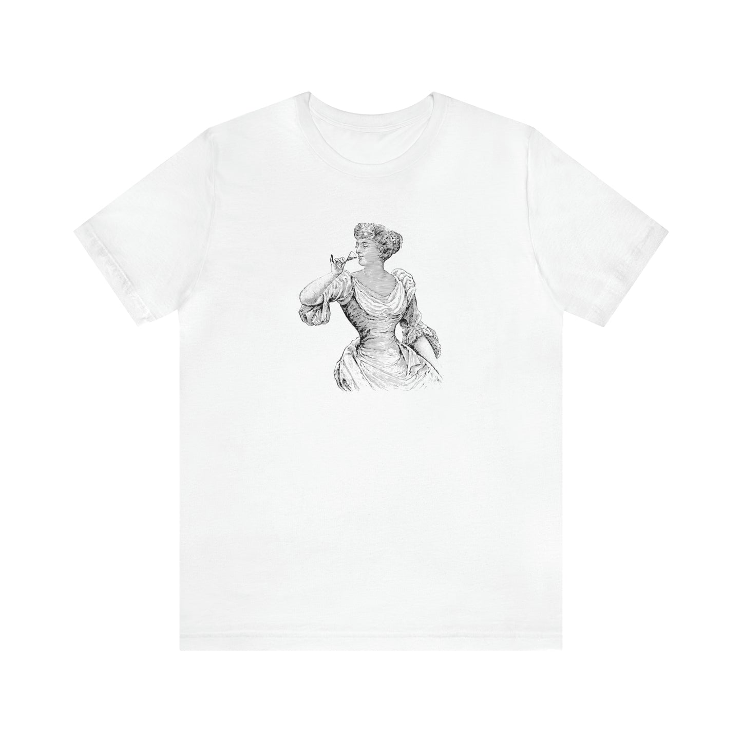 Lady Drinking Champagne Plus Size Tee