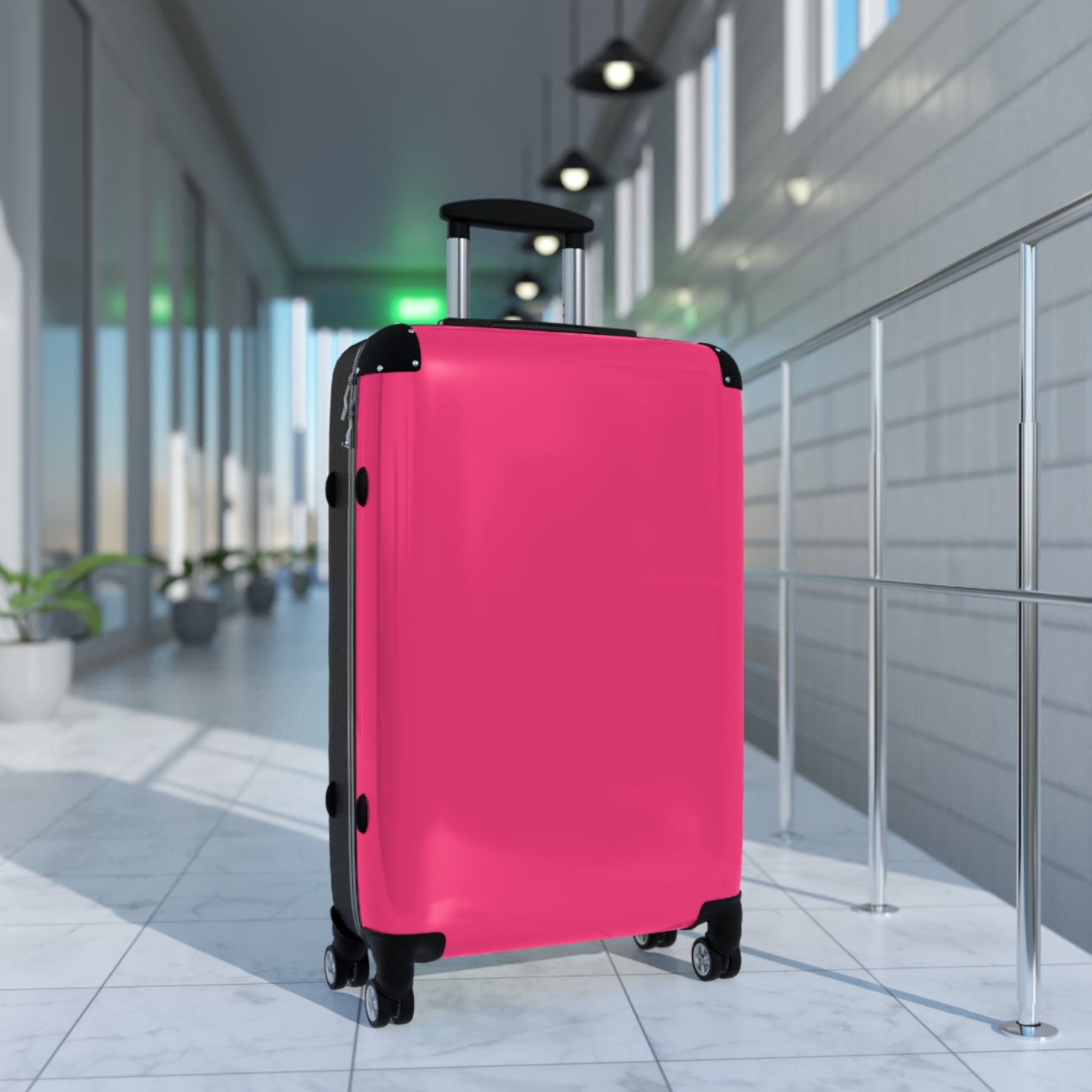 Neon Pink Suitcases