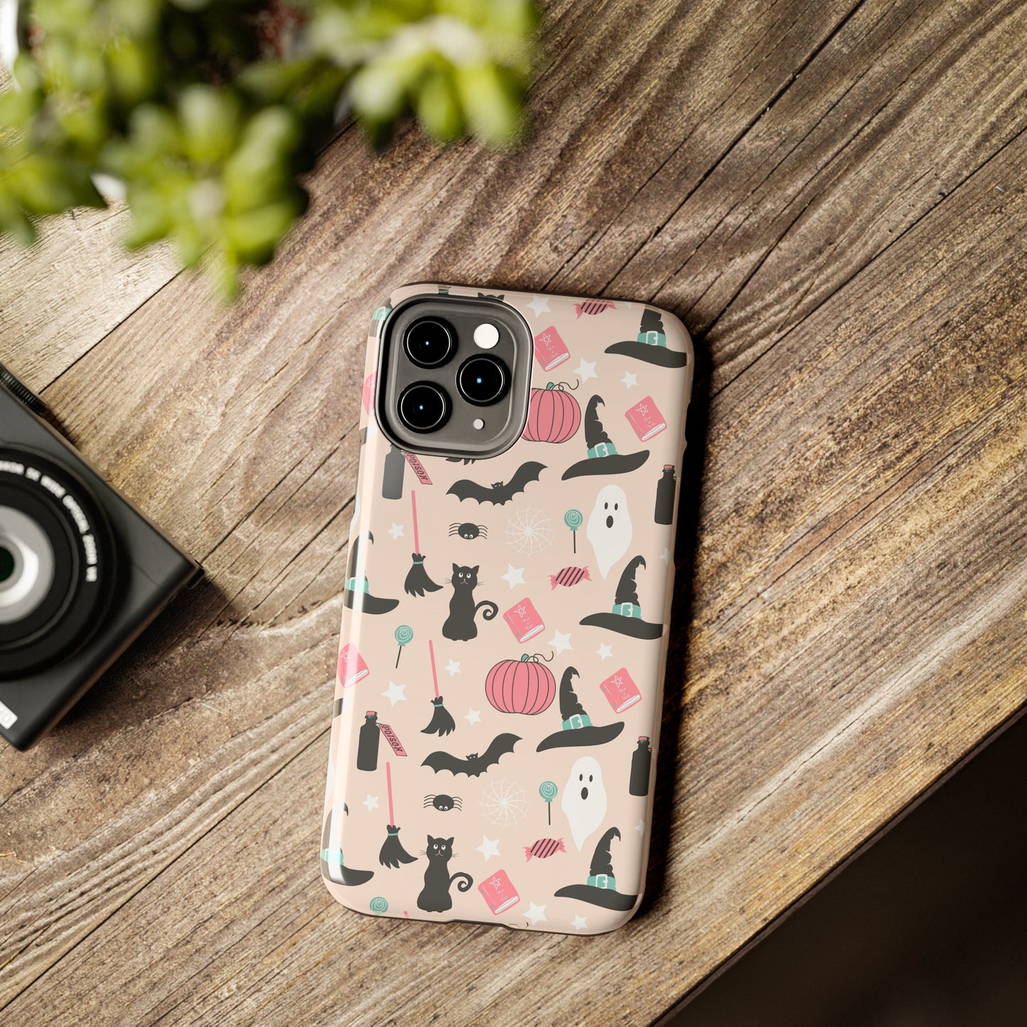 Pink Halloween Print Phone Case