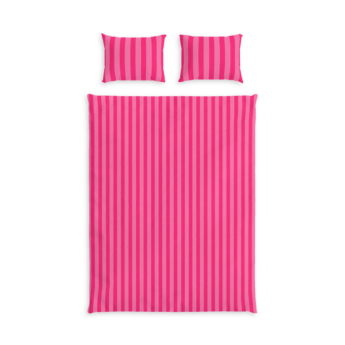 Pink Stripes Cotton Bed Set