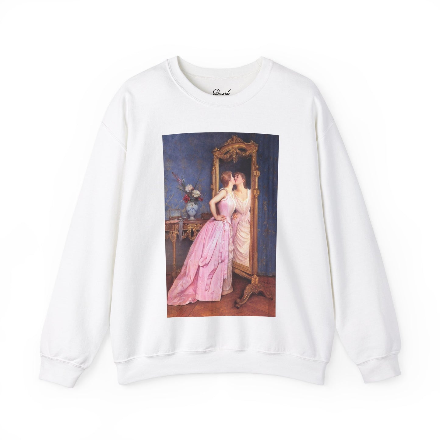 Girl Kissing Her Reflection Sweatshirt