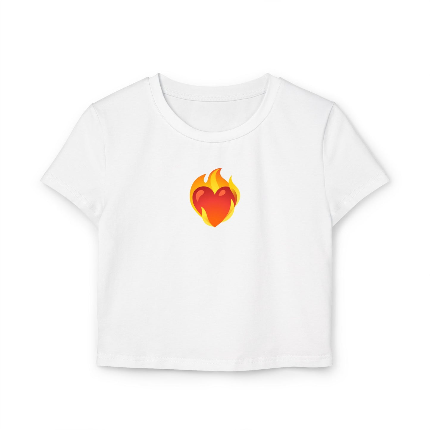 Flaming Heart Emoji Organic Cotton Baby Tee