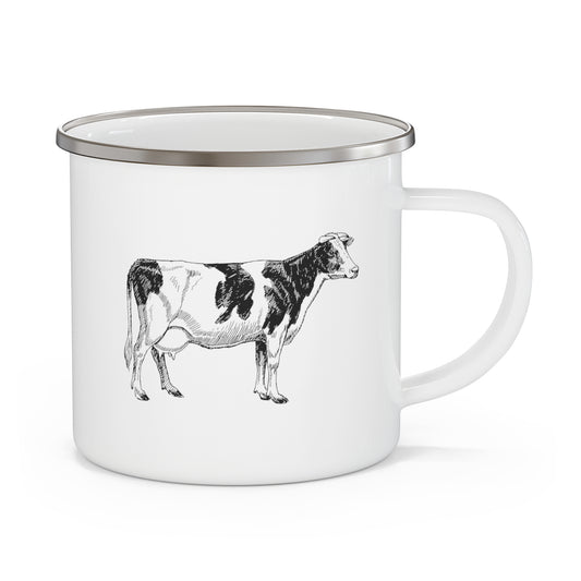 Cow Enamel Mug