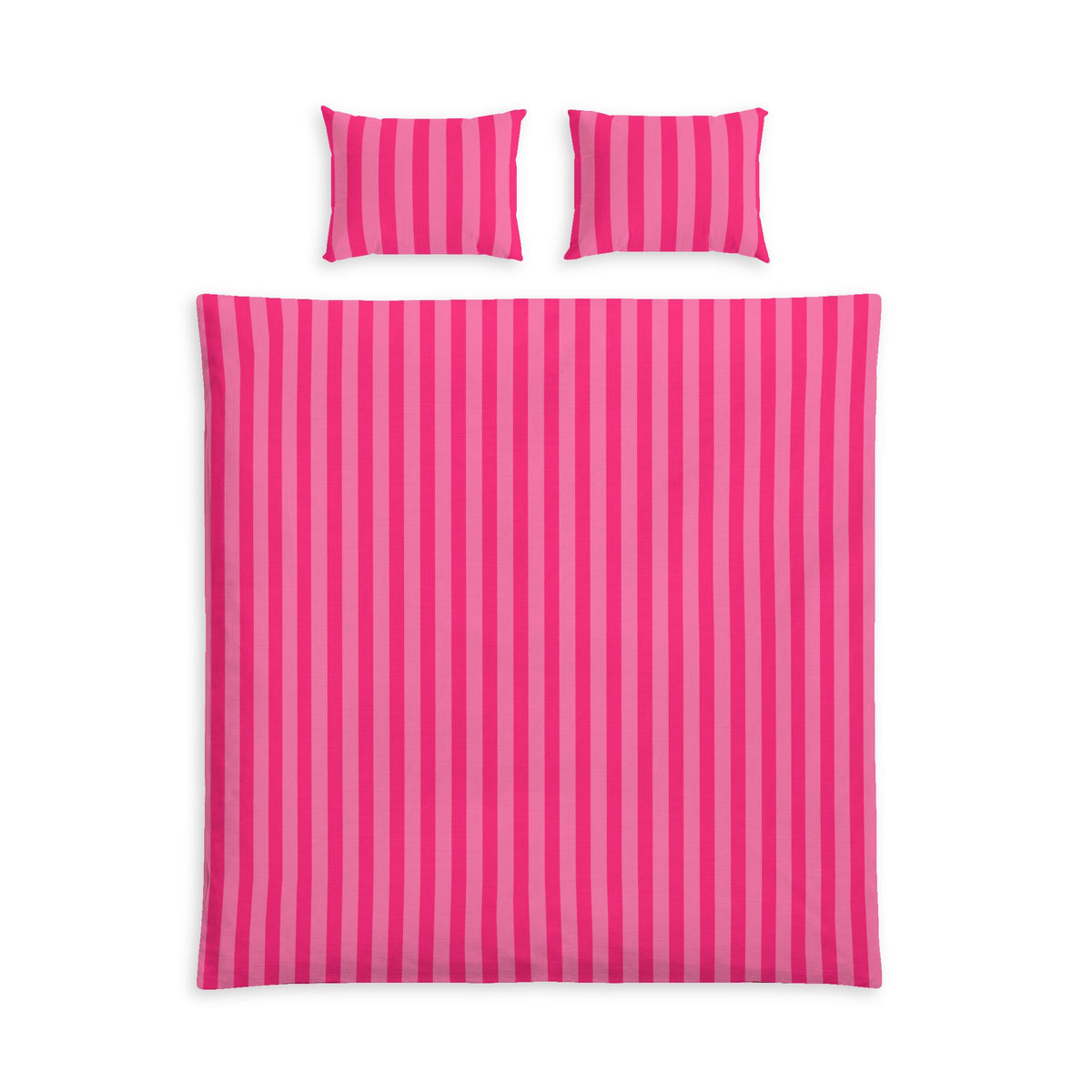 Pink Stripes Cotton Bed Set