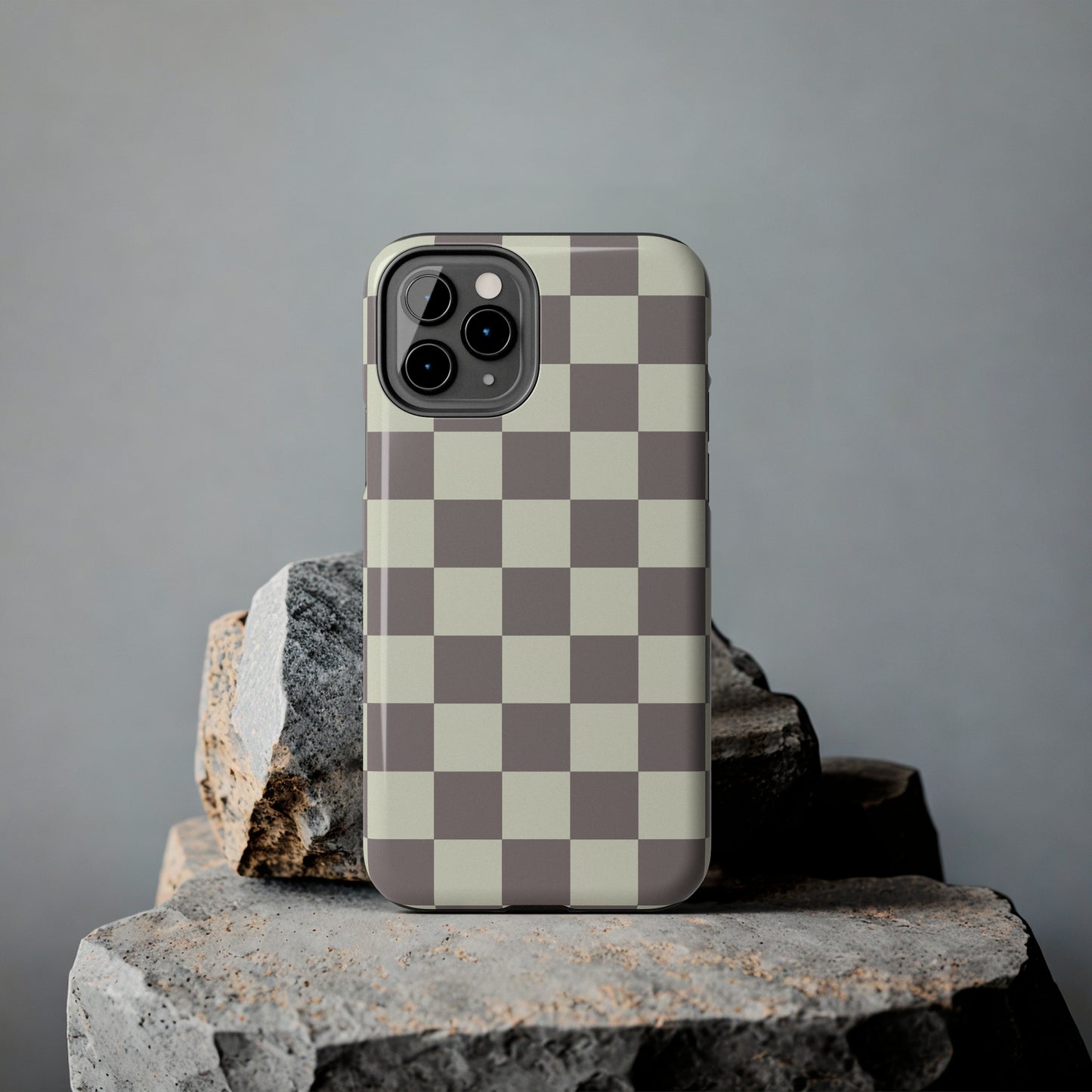 Checkerboard Tough Phone Case in Light