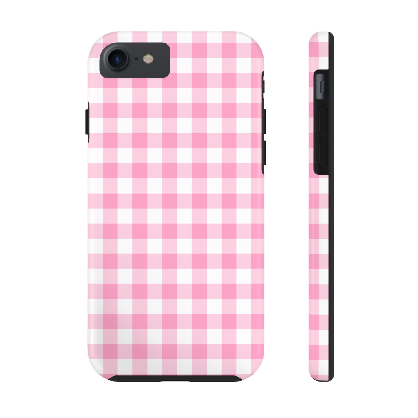 Pink Gingham Tough Phone Case