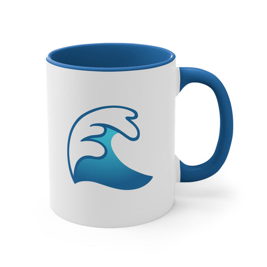 Ocean Wave Emoji Accent Mug