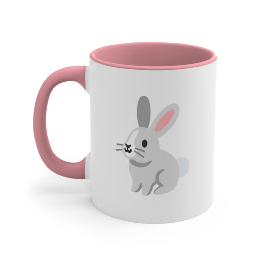 Bunny Emoji Accent Mug