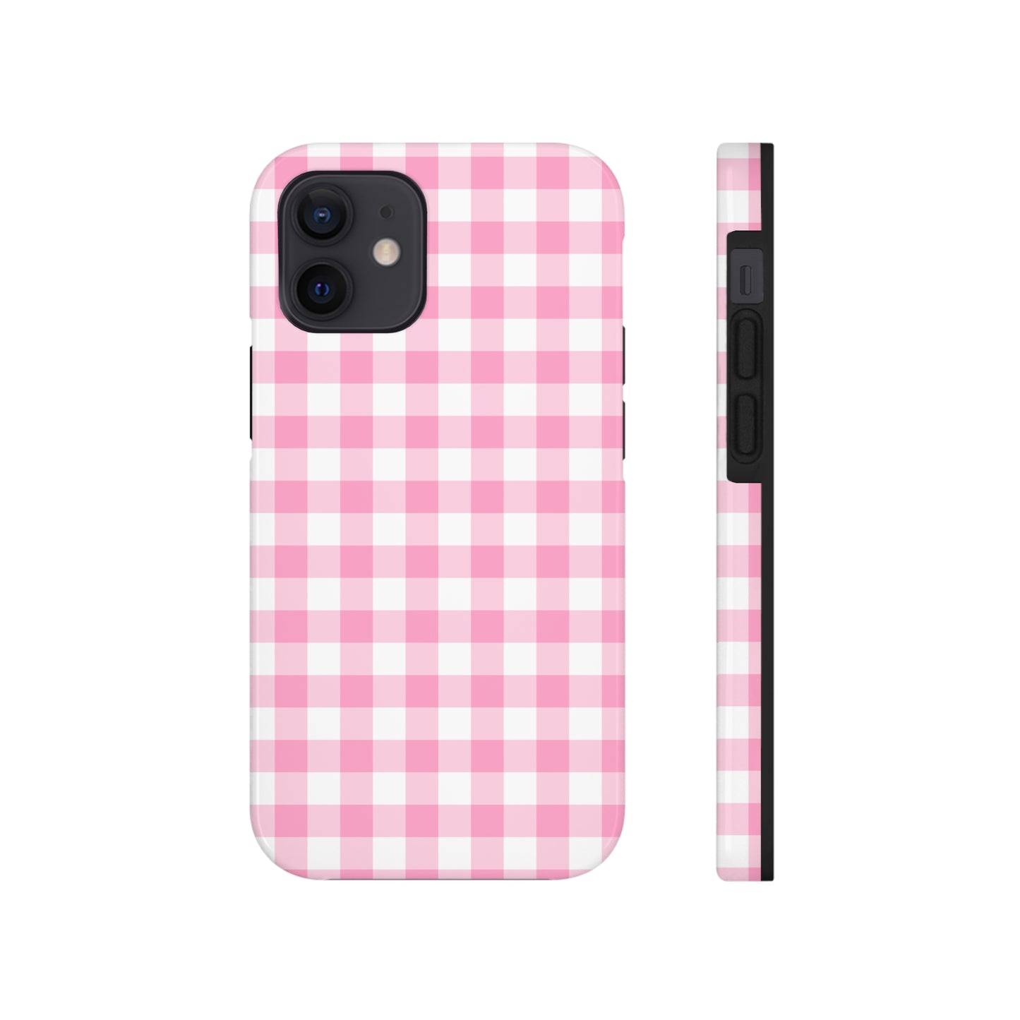 Pink Gingham Tough Phone Case