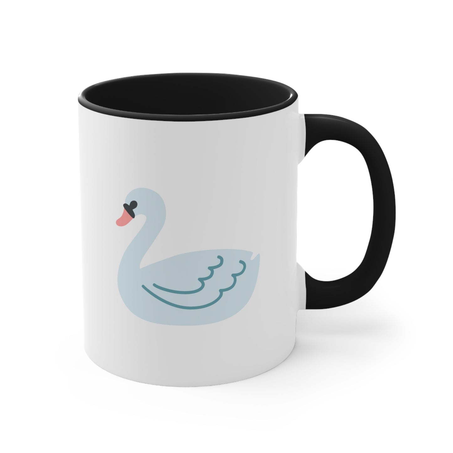 Swan Emoji Accent Mug