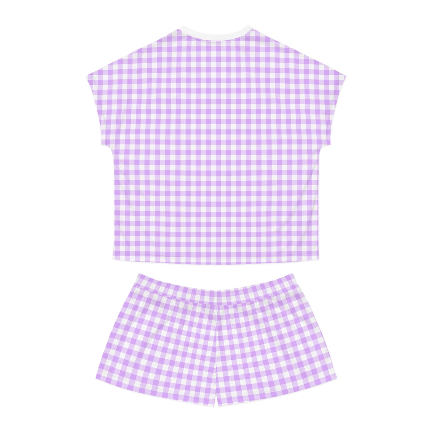 Lavender Gingham Short Pajama Set