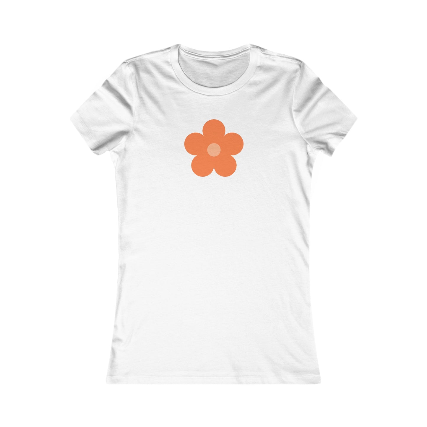 Orange Flower Slim Fit Tee