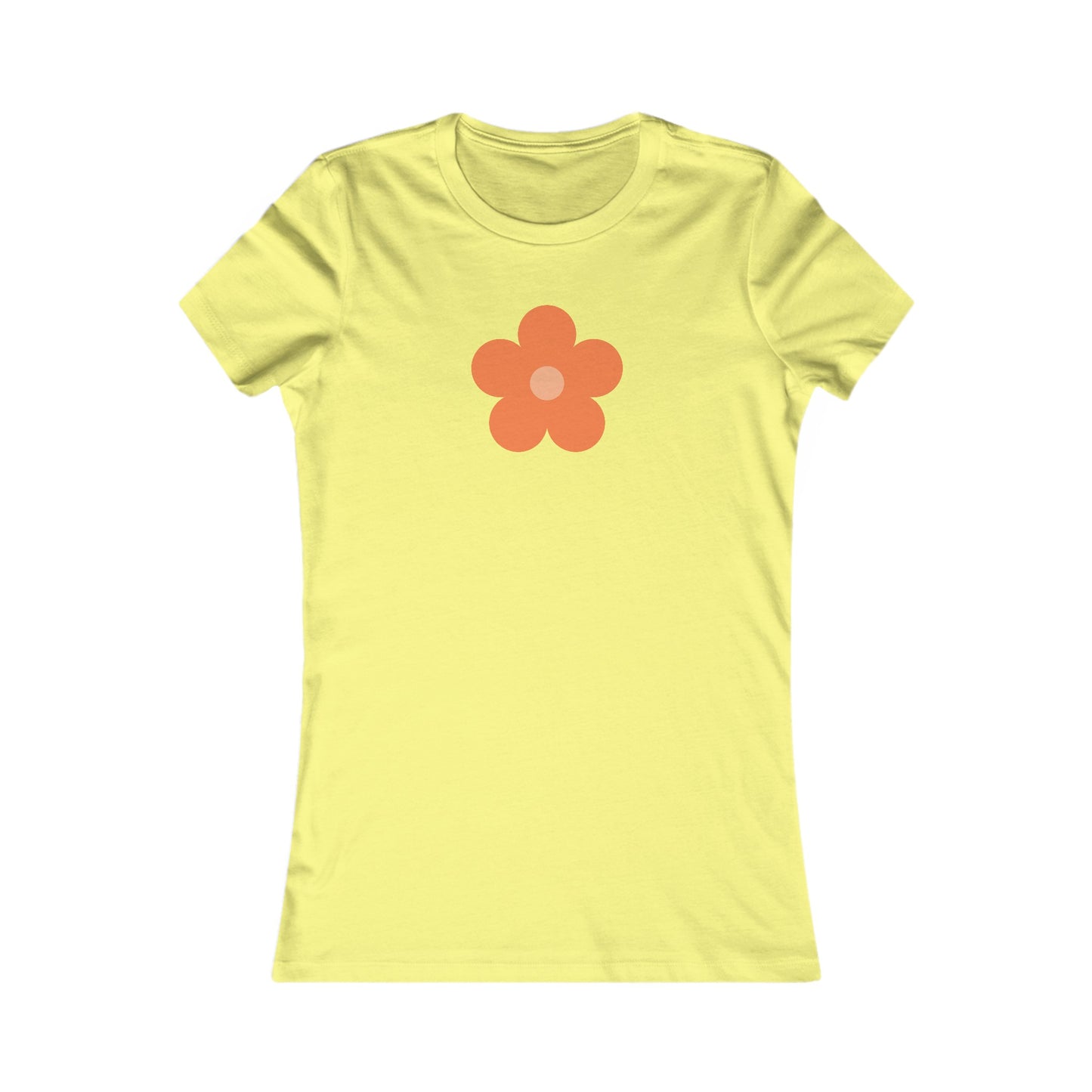 Orange Flower Slim Fit Tee