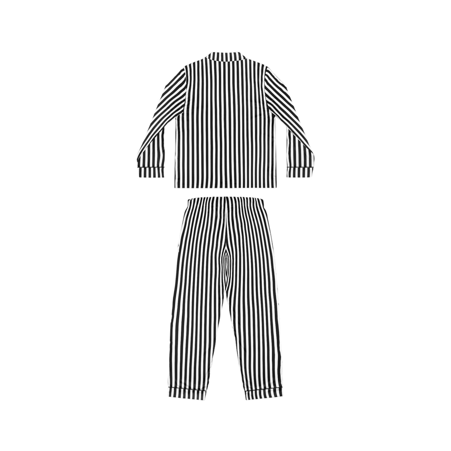 Black and White Stripe Satin Pajamas