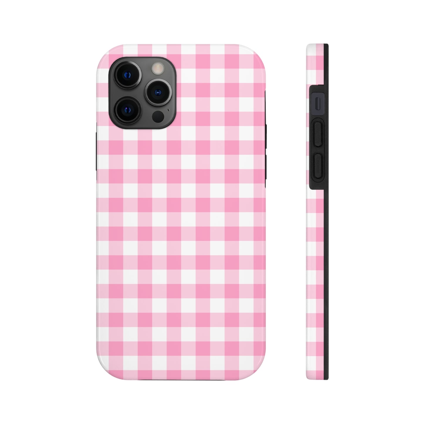 Pink Gingham Tough Phone Case