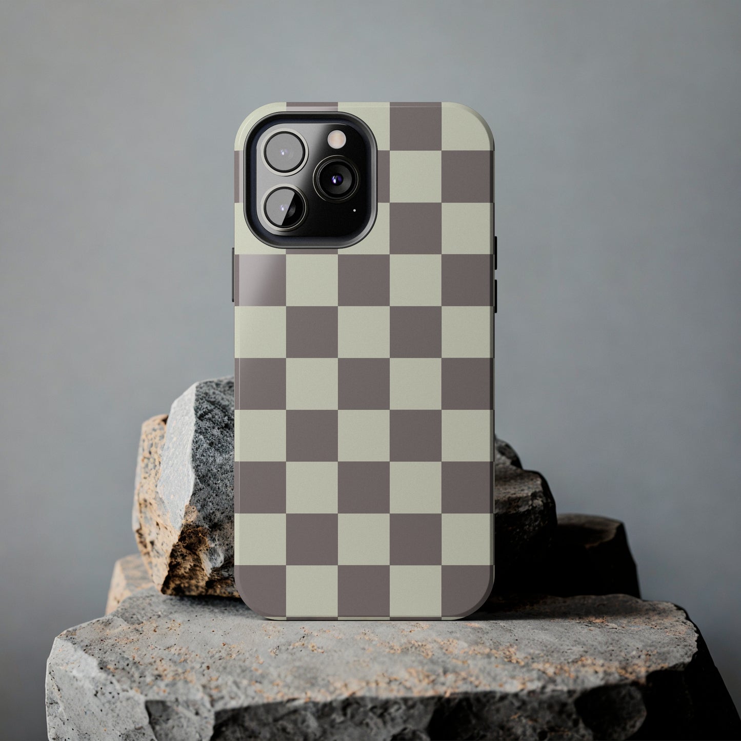 Checkerboard Tough Phone Case in Light