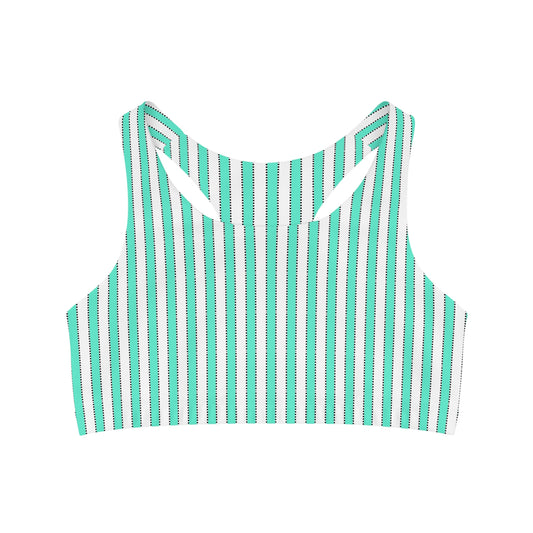 Marie Antoinette Blue Stripe Sports Bra