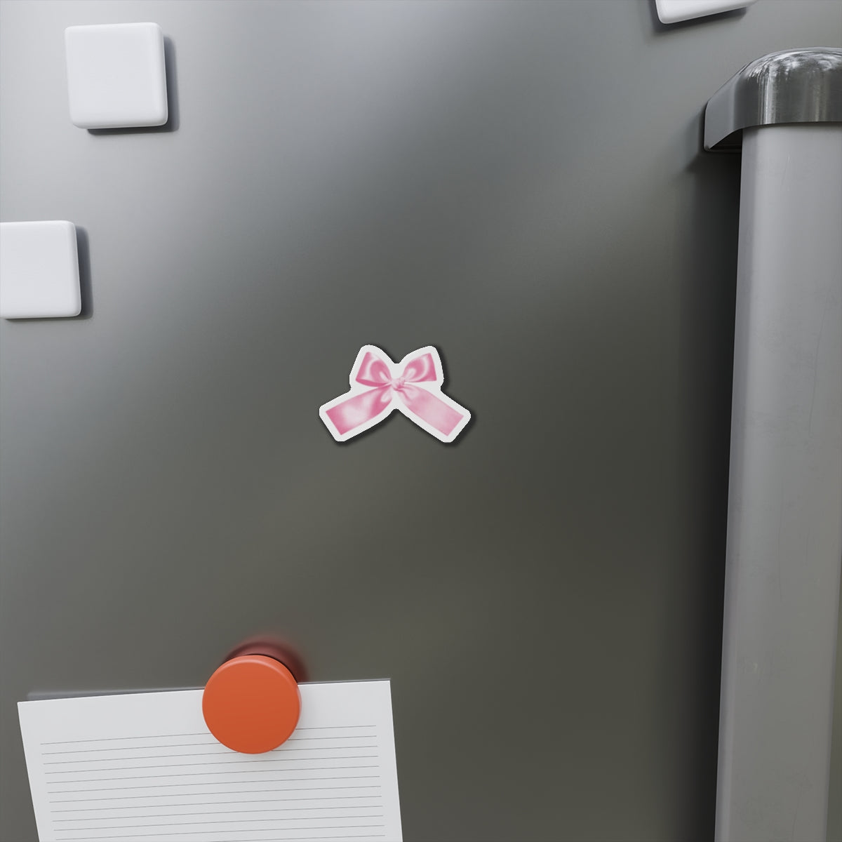 Pink Bow Die-Cut Magnets