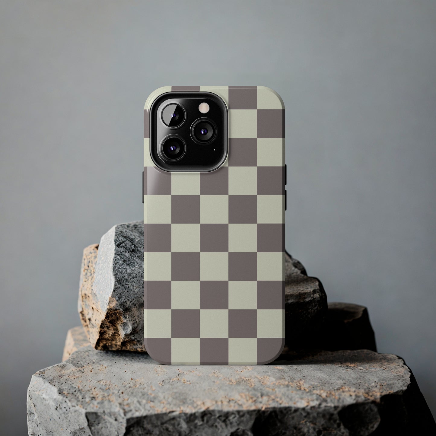 Checkerboard Tough Phone Case in Light