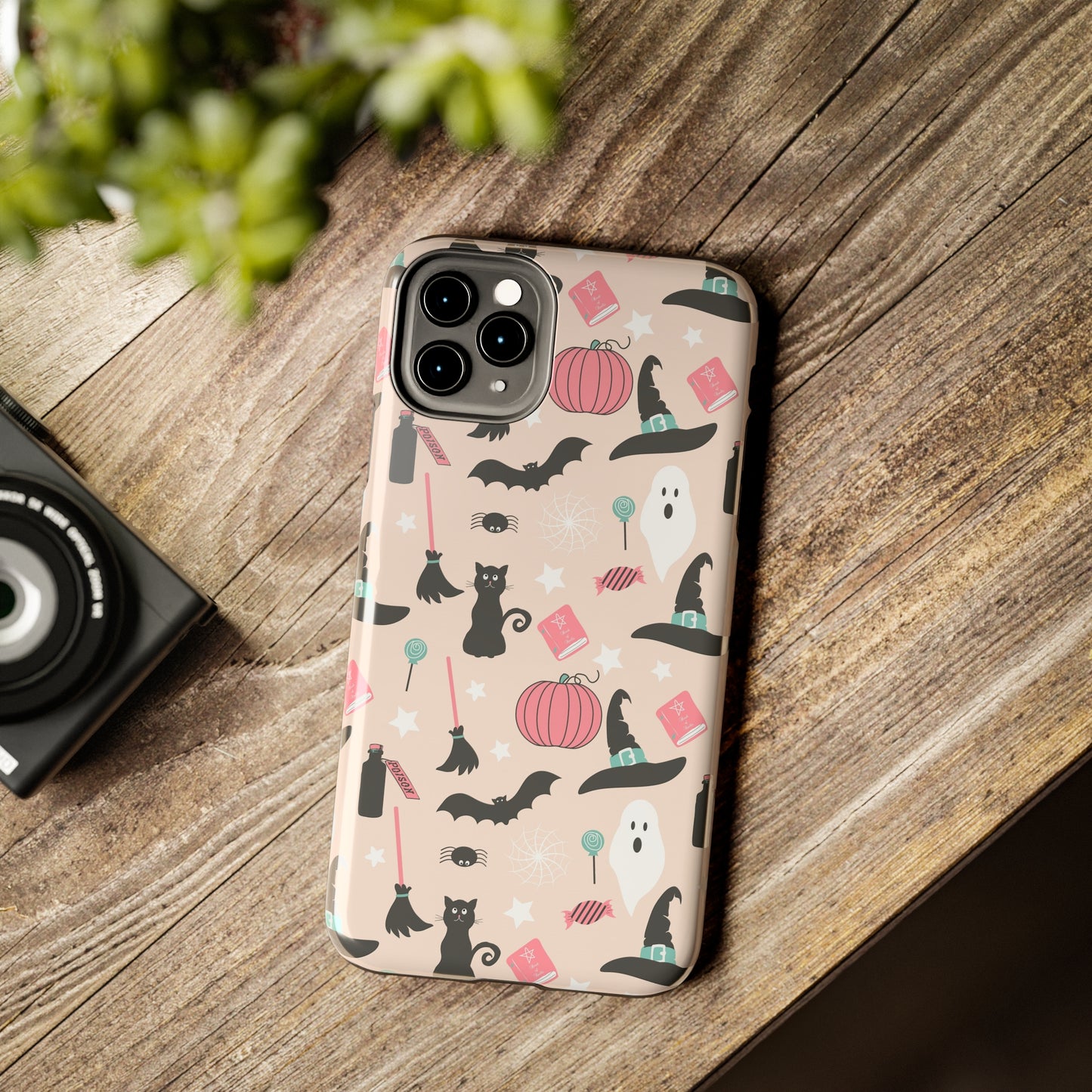 Pink Halloween Print Phone Case