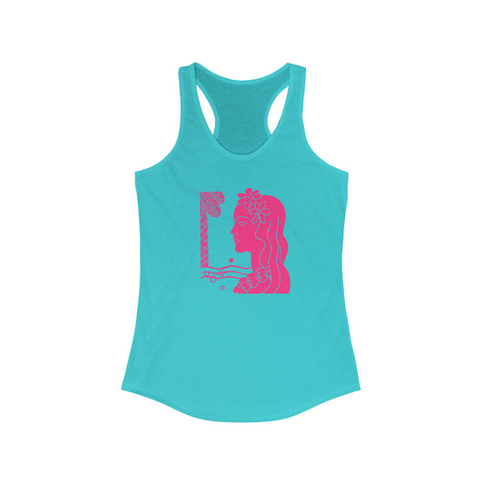Pink Tropical Girl Racerback Tank
