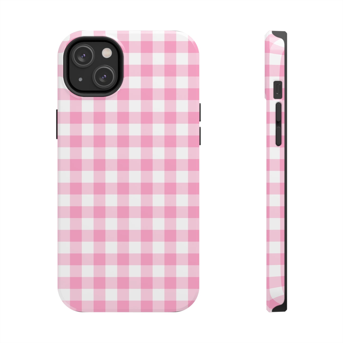 Pink Gingham Tough Phone Case