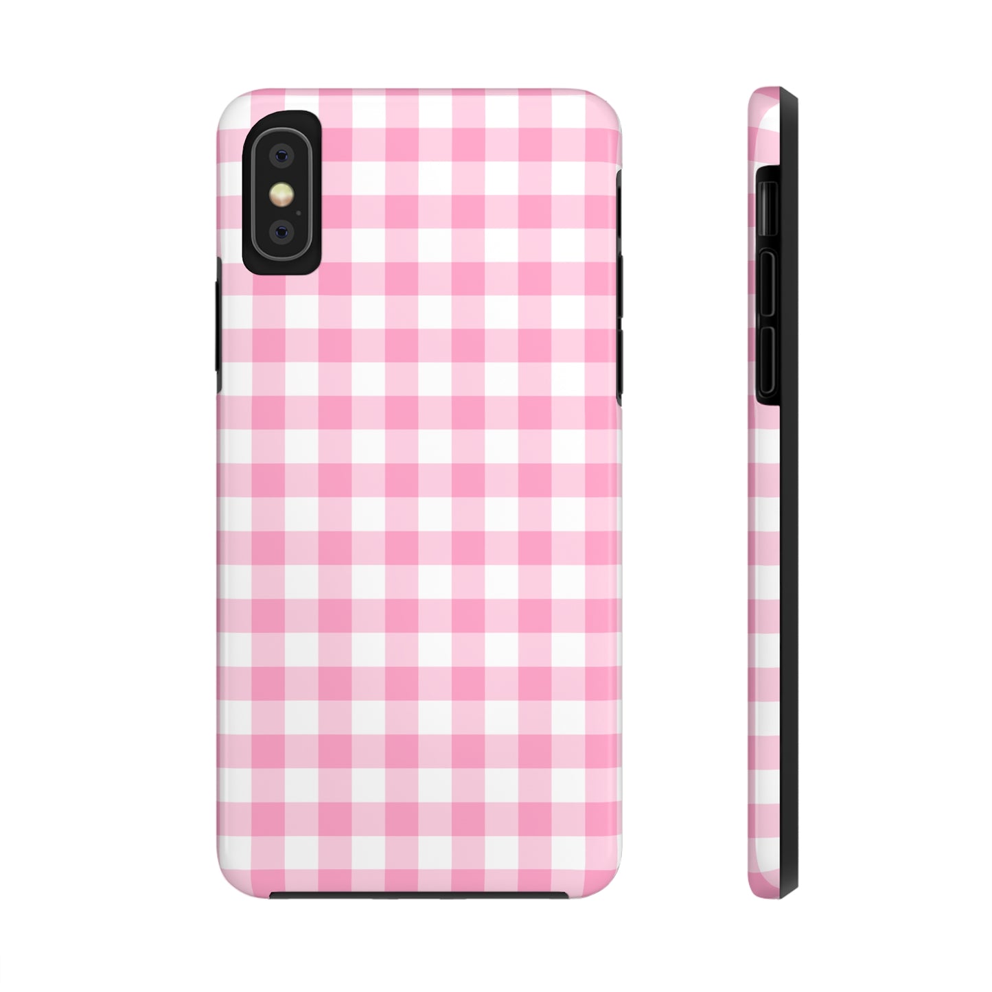 Pink Gingham Tough Phone Case