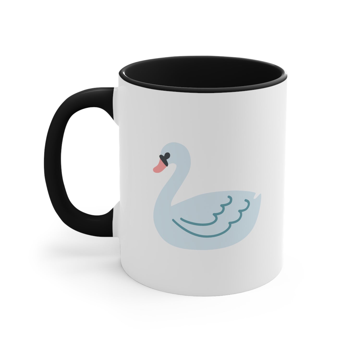 Swan Emoji Accent Mug