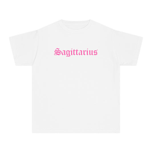 Sagittarius Pink Text Baby Tee