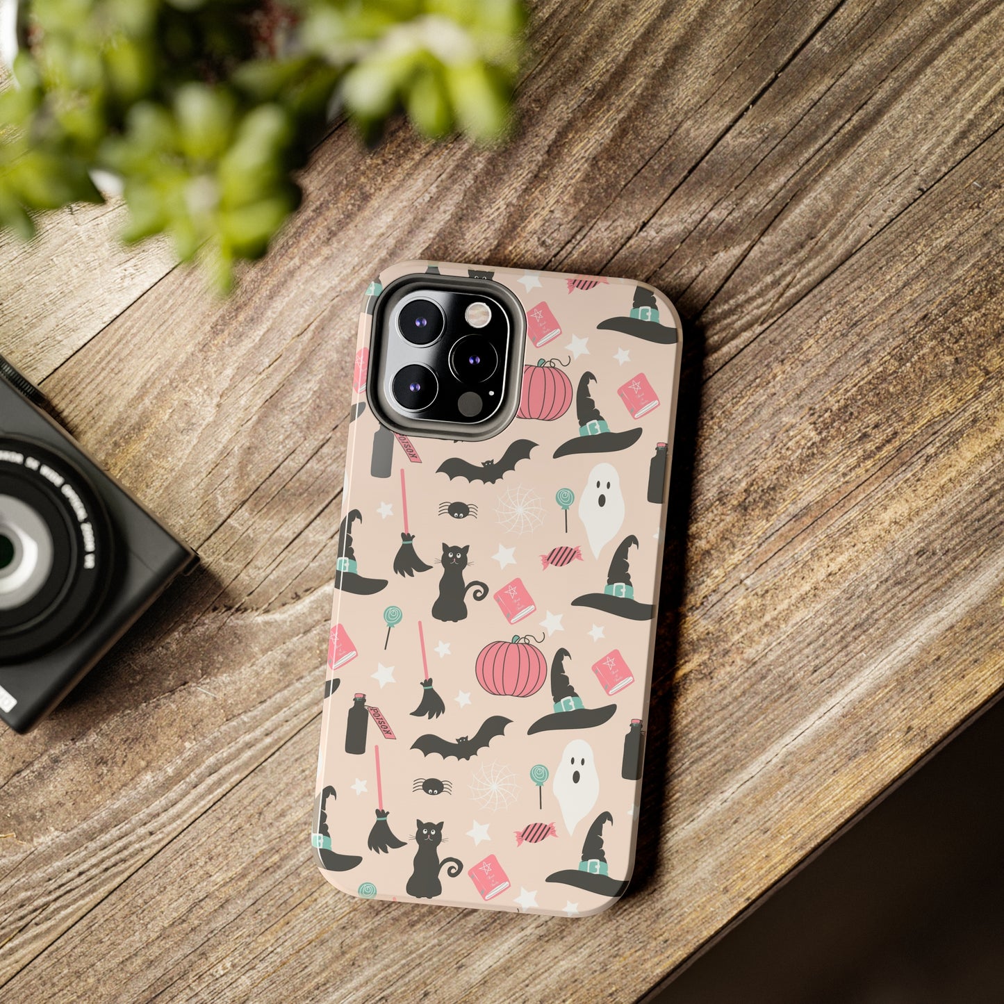 Pink Halloween Print Phone Case