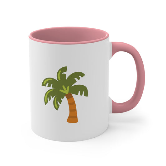 Palm Tree Emoji Accent Mug