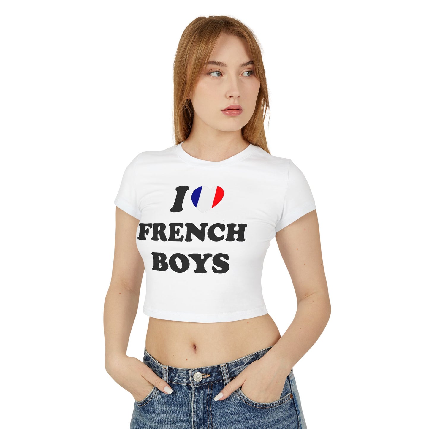 I Love French Boys Organic Cotton Baby Tee