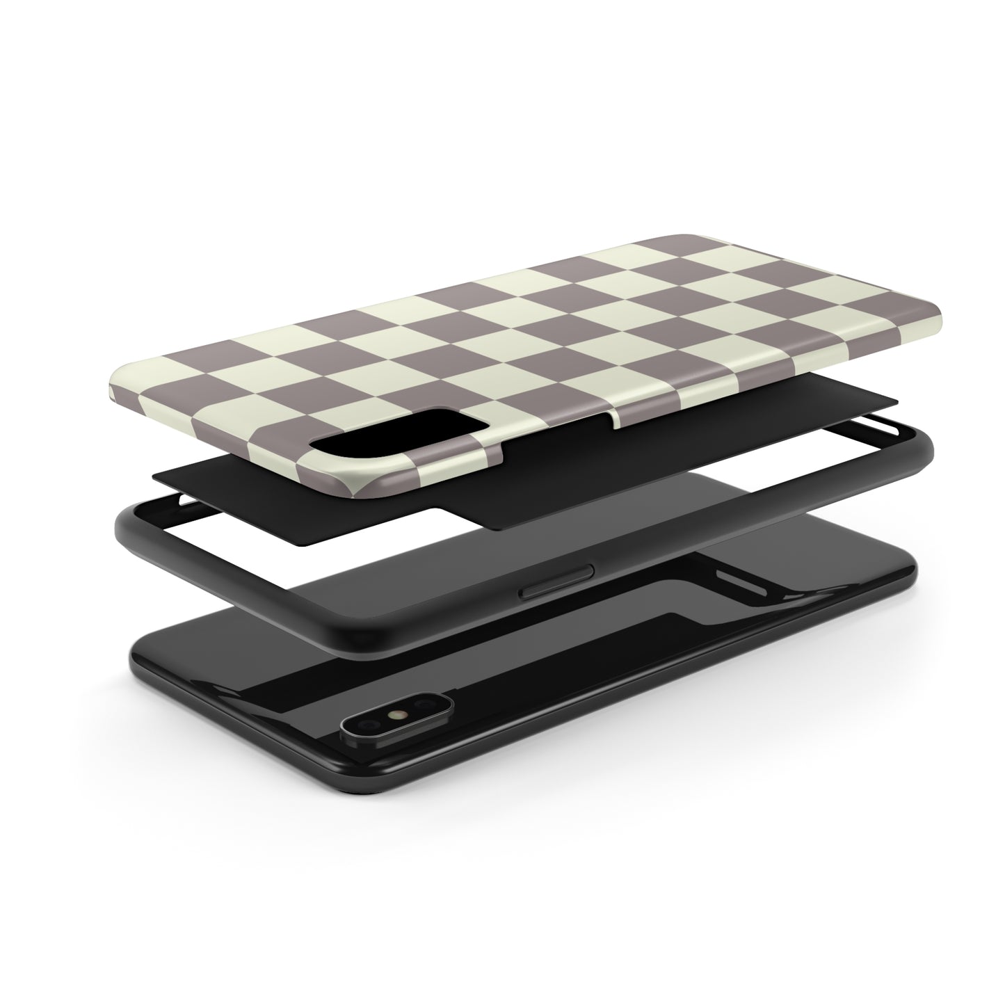 Checkerboard Tough Phone Case in Light