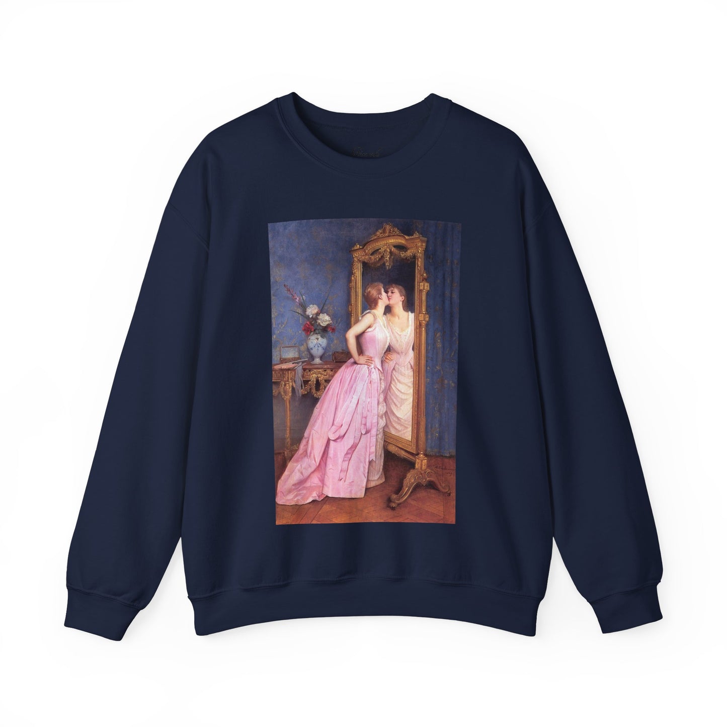 Girl Kissing Her Reflection Sweatshirt