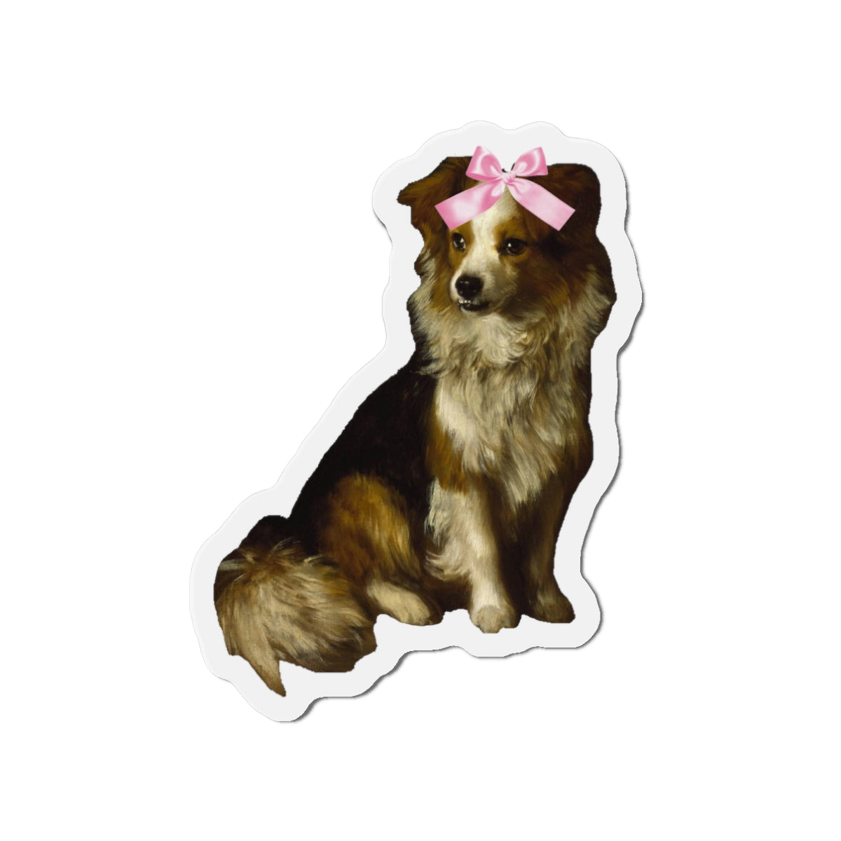 Dog with Bow Die-Cut Magnets