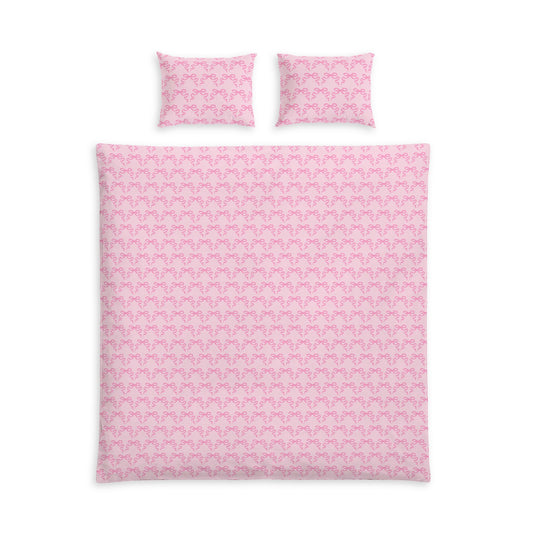 Pink Bows Cotton Bed Set